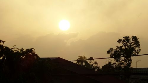 View of buildings at sunset