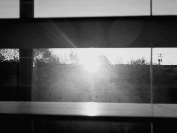 View of sunlight through window