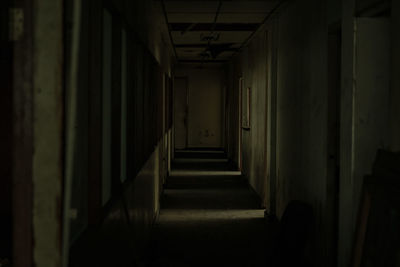 Empty corridor of building