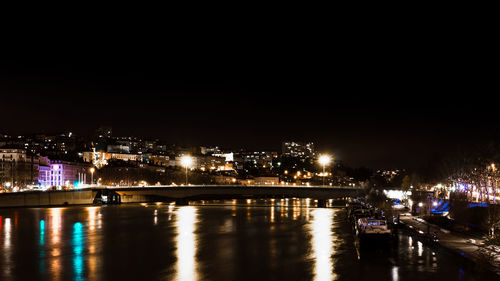 Illuminated city at night