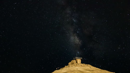 Low angle view of stars in sky at night