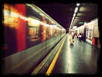 Train at railroad station