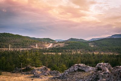 Scenic view of landscape against sky