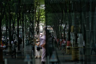 People behind the glass