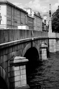 Bridge over river against sky