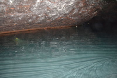 Close-up of reflection in water