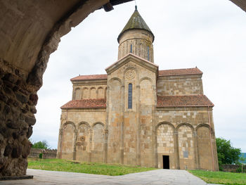 Low angle view of historic building