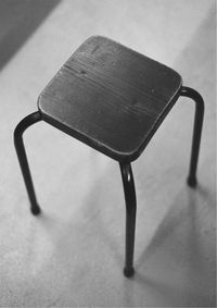 Close-up of chair on table