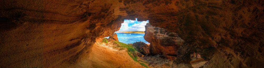 Rock formations in cave