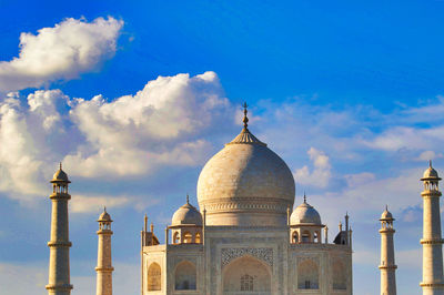 Low angle view of mosque against sky