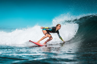 Man surfing in sea