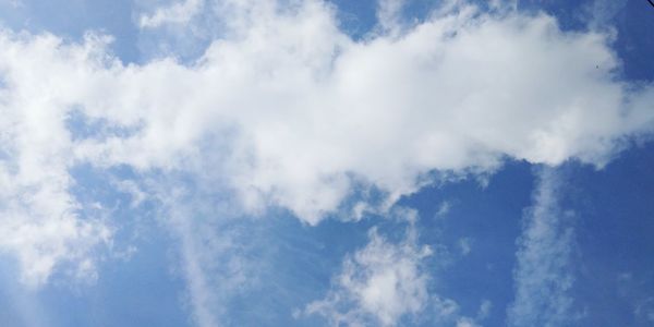 Low angle view of clouds in blue sky