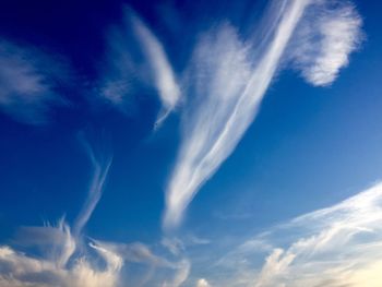 Low angle view of cloudy sky