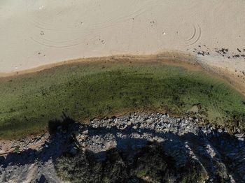 High angle view of land