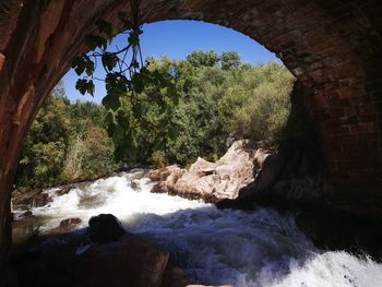 River flowing through rocks