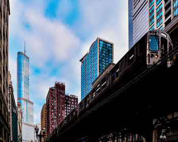 A railway overpass in chicago downtown