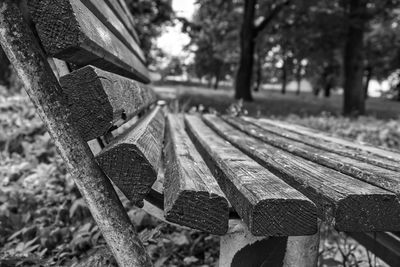 Close-up of railroad track