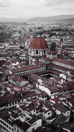 High angle view of townscape against sky