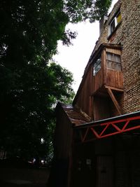 Low angle view of old building against sky
