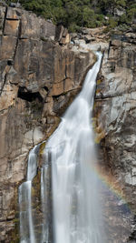 Scenic view of waterfall