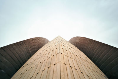 Directly below shot of built structure against sky