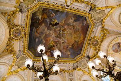 Painting on ceiling at royal palace of madrid