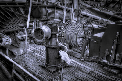 Close-up of machinery in factory