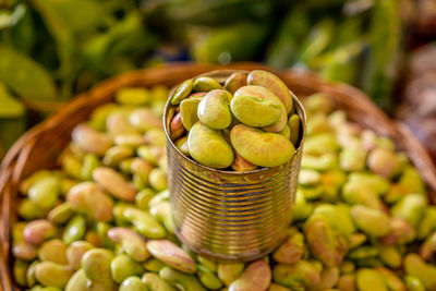 Close-up of fruits in basket