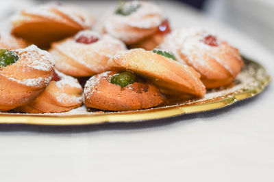 Close-up of food served in plate