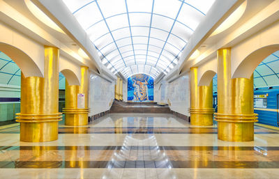 View of yellow ceiling