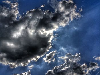 Low angle view of cloudy sky