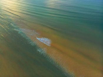 High angle view of beach