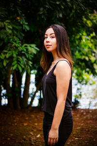 Portrait of smiling young woman