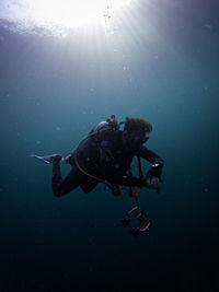 Scuba diving in sea