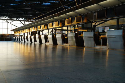 View of empty seats in airport