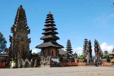 View of temple building against sky