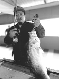 Man holding fish