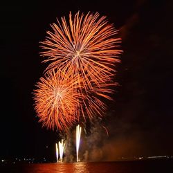 Low angle view of firework display