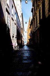 Alley amidst buildings in city