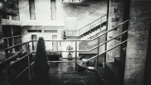 Low angle view of stairs in building