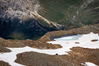 Scenic view of lake and mountains