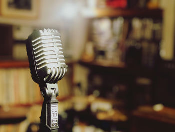 Close-up of microphone 