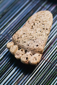 High angle view of cookies