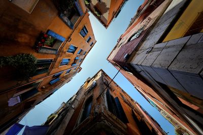 Low angle view of buildings against sky