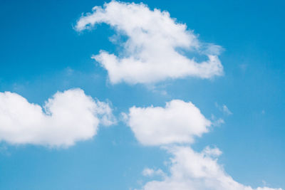 Low angle view of clouds in blue sky