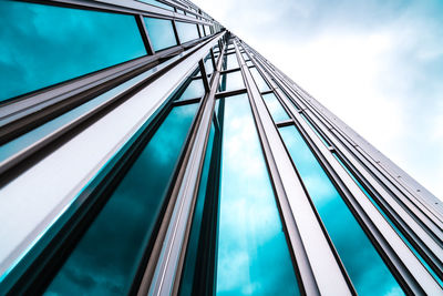 Low angle view of modern building against sky