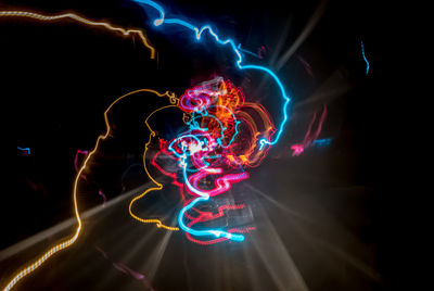 Light painting at night