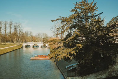 Bridge over river against sky