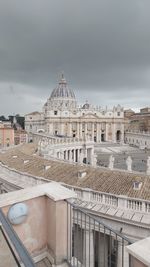 Hidden view on vatican's piazza san pietro in rome