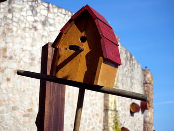 Low angle view of building against clear sky